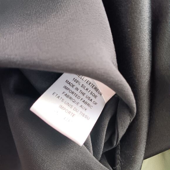 Milly Black Silk Halter Blouse Metal Flower Detail 8 NWT - Picture 13 of 13